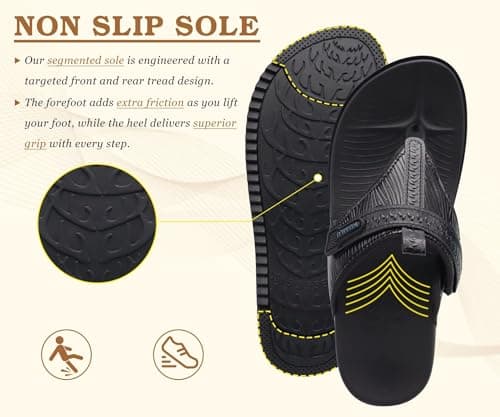 KuaiLu Womens Orthopedic Flip Flops Comfort Cushion Arch Support Sandals Summer Flat Lightweight Beach Pool Walking Sandles Trendy Outfit Adjustable Ladies Plantar Fasciitis Slides Black 8 — view 6