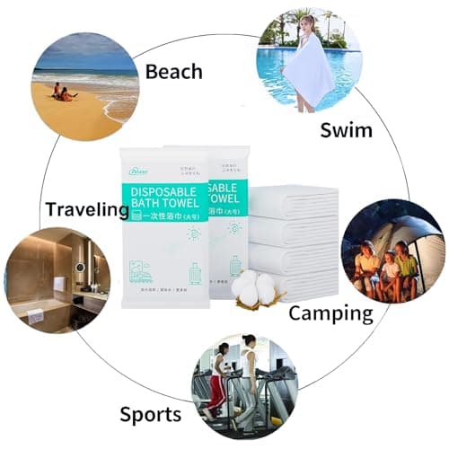 Disposable Bath Towel Bed Travel Camping Incontinence Spa Adult Hotel Shower DRY Throw Away Single Use Beach Bed Bath Extra Large Wet Wash For Adults Hair Salon Emergency Fully Body Patient — view 4