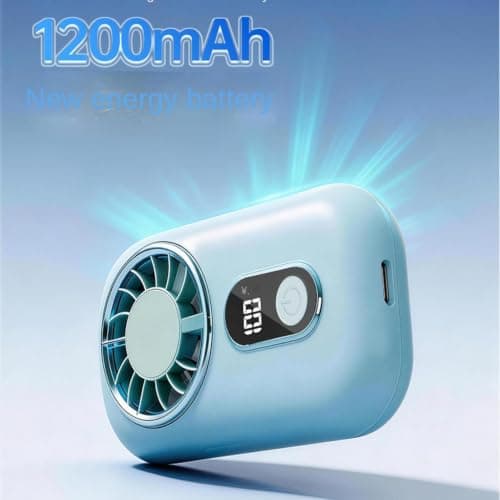 Small Handheld Fan - 1200Mah Silent Desk Ventilation Tool Rechargeable Fan — view 3