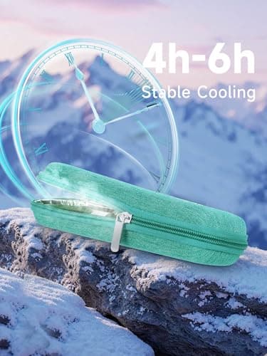 YOUSHARES Insulin Case with 2PCS Ice Packs - Medicine Cooler for Travel Insulin Cooler Diabetic Supplies Medicine Cool Bag (Green) — view 3