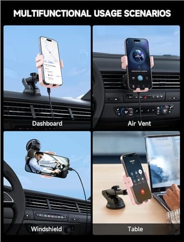 MOKPR Car Phone Holder Wireless Charger, 15W Wireless Car Charger — view 2