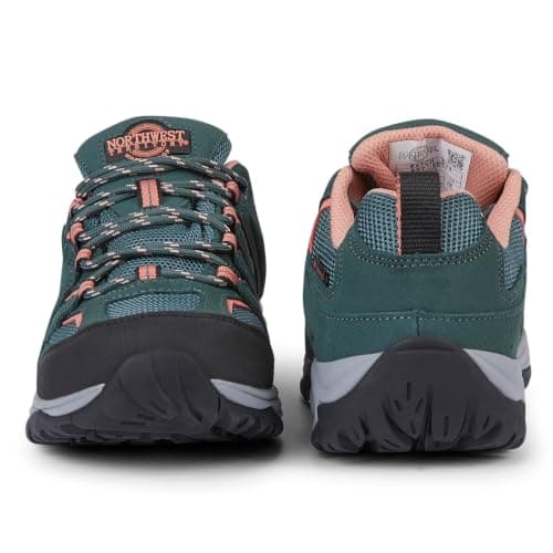 Northwest Territory Eden Leather Waterproof Women's Walking Shoes Turquoise — view 4