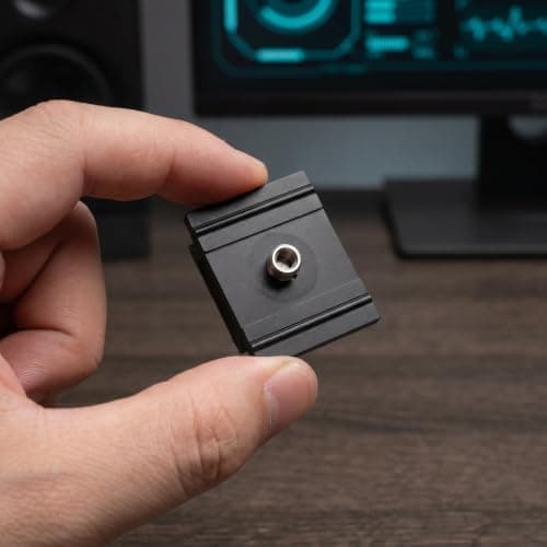 Gadpiparty Portable Camera Quick Release Plate for Mirrorless Cameras and Projectors, Alloy and Plastic Tripod Mounting Base with Enhanced Stability for Video Shooting, Black — view 6