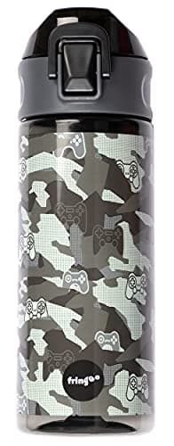 fringoo - Camo Gamepad - BPA Free Water Bottles - Pink Straw Water Bottle - Reusable Water Bottle - 600ml / 20 Oz — view 6
