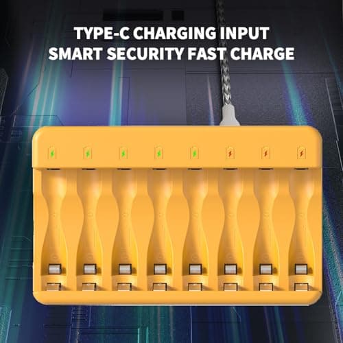 Wiffe Simultaneous Battery Pack for 8 Rechargeable Batteries with Intelligent Type C Fast Charging Fast Charging Battery Pack — view 2
