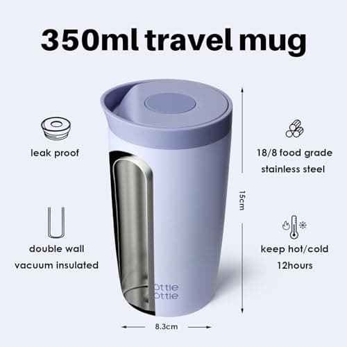 BOTTLE BOTTLE Travel Mug (Blue, 350, Milliliters) — view 3