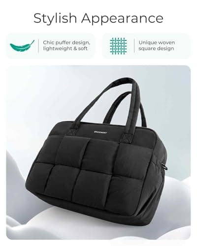 BAGSMART Travel Bag for Overnight Weekend, 24L Gym Sports Bag with Wet Pocket, Cabin Bag for Easyjet Underseat, Puffy Carry On Hand Luggage for Women, with Laptop Compartment — view 6