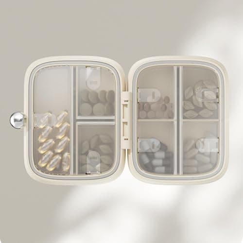 Portable Pill Case 7 Compartments Storage Organizer Box with Reminder — view 3