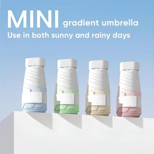 Neamou UV Umbrella For Sun Protection Spf 50, Sun Umbrella Windproof Strong, Small Umbrellas For Women Handbags Size, Parasol Umbrella Handheld With 6 Ribs For Travel School Daily Life — view 3