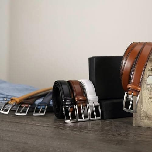 DOOPAI Mens Dress Belt -Genuine Leather Dress Belts For Men,Casual Suit Jeans Belt-Single Prong Buckle black belt — view 6