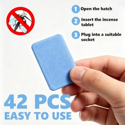 42 Pack Mosquito Repellent Tablets, Refill for Plug in Electric Diffuser, Insect Repellent for Repels Flies Fleas Insect Cockroaches — view 3