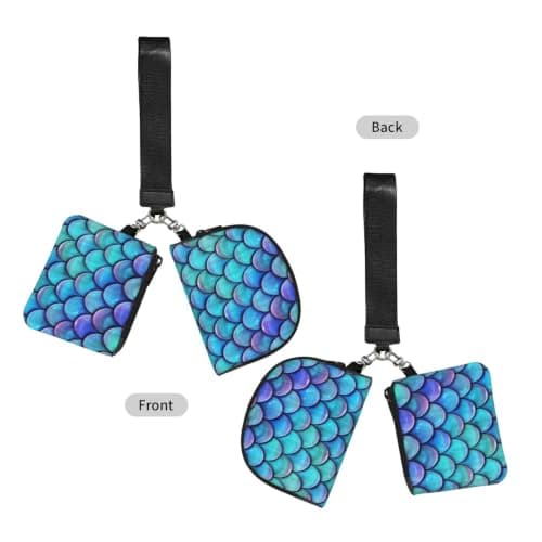 ERCgad Mermaid Teal Fish Print Wrist Strap Outdoor Sports Bag Unisex Fitness Accessory Running Travel Gift — view 3
