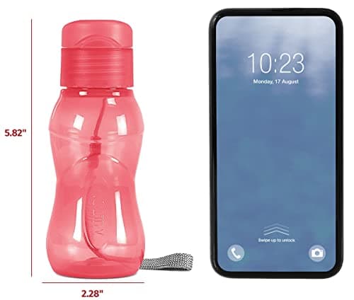 MILTON 4 pack 6 oz Kids Water Bottle for School Leak Free Flip Lid- Portable Small Sports Water Bottle for Adults Carry Strap Party Favors for Kids Treats Prizes Gifts Goodie Bag Stuffers Bulk Pack — view 3