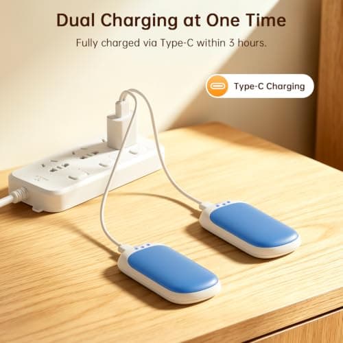Jonwall Hand Warmers Rechargeable, 2 Pack Electric Hand Warmer Reusable Portable Handwarmers with 3 Levels Heat, USB Pocket Warmer Warm Gifts for Men Women Outdoor Camping Golf Fishing — view 3