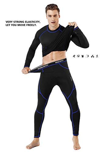Thermal Underwear Mens Set Mens Thermals Top Bottoms Long Johns Long Sleeve — view 4