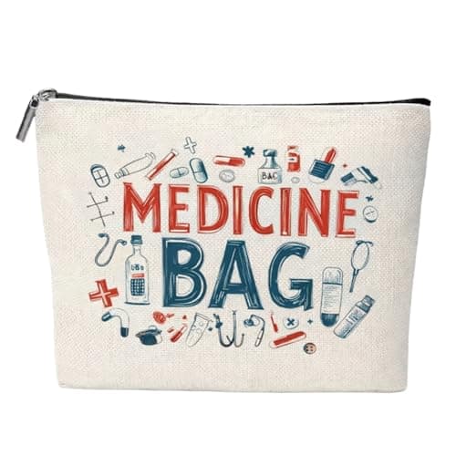Personalised Medicine Bag,Portable Travel Storage Bag with Zipper,Small Makeup Bag Organizer for Women,Storage Case for Medicines,Travel Accessories for Medications, Pi/lls, First Ai/d & Cosm/etics