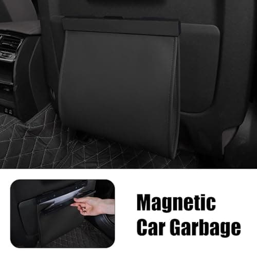 Car Trash Can - Magnetic Waterproof Leakproof, Vehicle Interior Waste Bin, Auto Garbage Storage Bag For Front Back Seat Use, Truck Van Travel Office Home Cleaning Organization Accessory — view 2