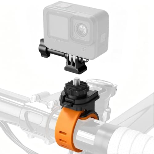 Quick Release Camera 360 Strap Mount Flexible Wrap Band for Go Pro Hero, Pocket 4/3, Insta360, Akaso Action Cameras, Non-Slip for Bike Motorcycle Handlebar Treadmill Stroller Roll Bar Ski Pole Tube