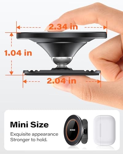 OQTIQ MagSafe Car Mount, Magnetic Dashboard Phone Holder, 360° Rotating — view 3