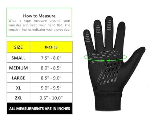 3S SPORTS Men's Cycling Winter Warm Windproof Waterproof Anti-slip Thermal Touch Screen Ski Gloves (Red, S) — view 2