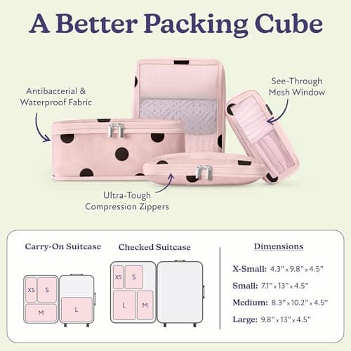 Vandel Space-Saving Compression Packing Cubes for Kids & Women, Carry On — view 3