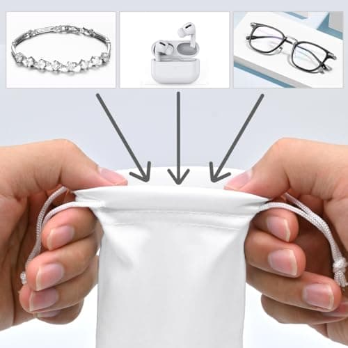 LICQIC Microfibre Sunglasses Soft Pouch, 1 Pcs White — view 4