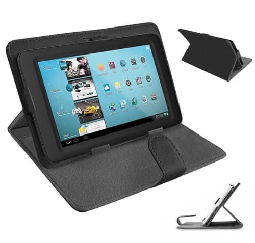 Universal Case for All 10 inch Tablet,Cover for 10.1 inch Tab, Travel Portable Protective Folio Leather Stand Shell for All Kinds of 9.6-10.5 inch Android/iOS/Windows Tablet (Black)