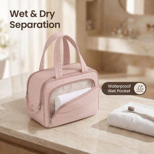 Kono Large Travel Toiletry Bag for Women, Makeup and Wash Bag — view 3