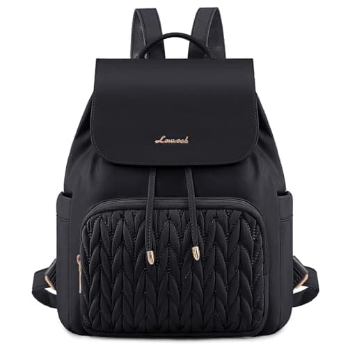 LOVEVOOK Backpack Womens Small Fashion Rucksack Bag for Ladies Waterproof Handbag Shoulder Bags for Girls Anti-theft Mini Casual Back Packs for School Work Travel, Black