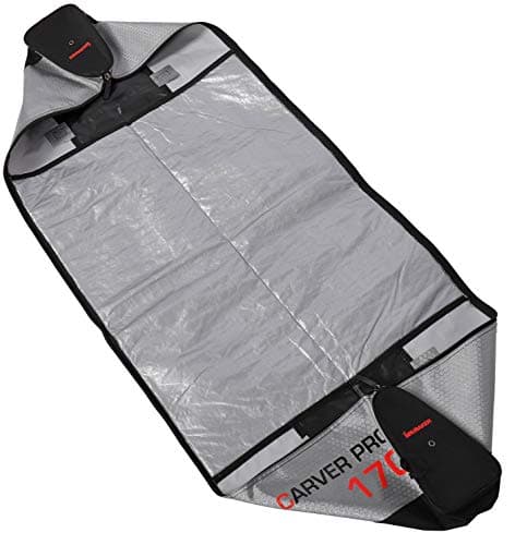 BRUBAKER Combo Set CarverTec Pro - Ski Bag and Ski Boot Bag for 1 Pair of Skis + Poles + Boots + Helmet - Silver Red - 66 7/8 Inches / 170 Cm — view 5