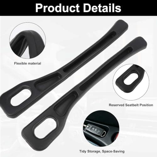 2Pcs Vehicle Mounted Gap Fillers with 4 Headrest Hooks, 2 Umbrella Hooks — view 4