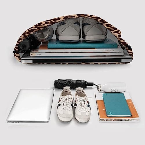 Newhomestyle Leopard Printing Drawstring Backpack Bag, Cheetah Outdoor Sport Gym Sackpack, Durable Zipper Waterproof Beach Bag, Adjustable Lightweight String Bag for Women Men — view 6