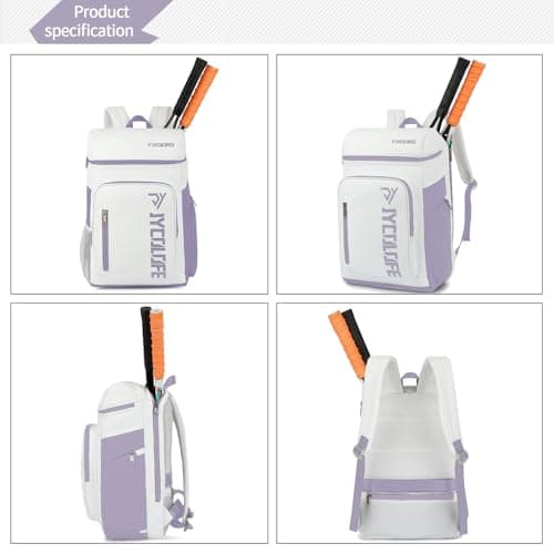 JYColofex gym duffel bag backpack wrestling bag with shoe compartment 4 kinds of back method waterproof sports walking laptop, D-light Purple, Color Sports Tennis Badminton Backpack — view 5
