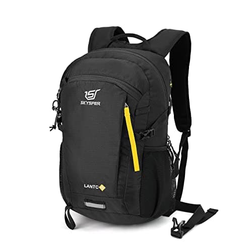 SKYSPER Small Hiking Backpack, 20L Lightweight Travel Backpacks Hiking Daypack Rucksack Women Men for Trekking Backpacking Outdoor Sports(Black)