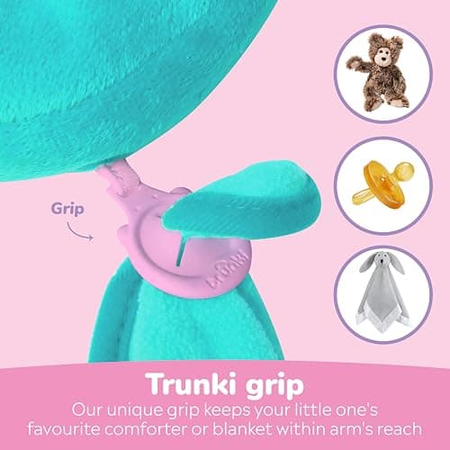 Trunki Kid's Travel Neck Pillow And Chin Rest | Support Sleepy Heads in the Car Seat, Plane, Bike or Pram | Yondi SMALL Una Unicorn (Turquoise) — view 4