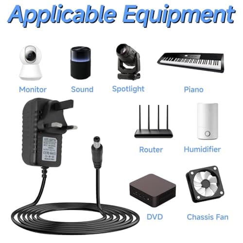 12V 1A Power Adapter 12W DC Power Supply 5.5mm x 2.1mm Switching Adaptor — view 4