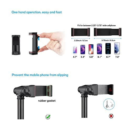 Victiv 68" Phone Tripod, 2-in-1 Selfie Stick Tripod Stand for Filming — view 5
