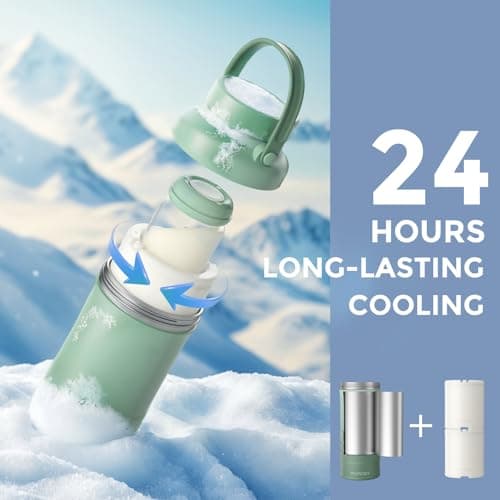 Momcozy Portable Breast Milk Cooler for Outdoor with 2pcs Baby Bottles — view 2