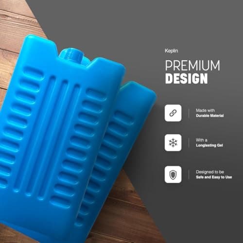 Reusable Ice Packs Long Lasting Cooling Blocks for Cool Bags & Lunch Boxes Leak Resistant Freezer Packs Travel Picnic Camping Food Storage Cooler Accessories (4 Pack) — view 3
