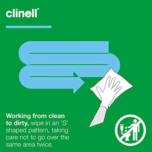 Clinell Universal Cleaning and Surface Disinfection- Multi Purpose - Kills 99.99% of Germs, Effective from 30 Seconds - 1 x Clip Pack of 50 Wipes — view 6