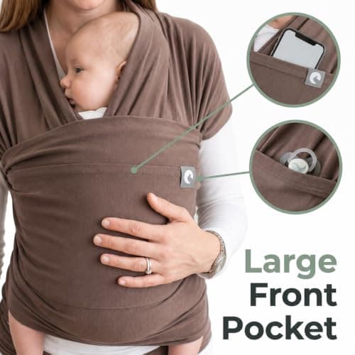Trekki Pocket Wrap™ Baby Sling Carrier, Newborn to Toddler — view 6