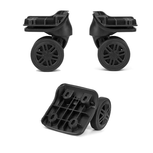 Volein 1 Pair Suitcase Wheels Replacement Luggage Wheels for Repairing Damaged Suitcase Compartment Wheels with 4 Screw Holes(V044-B, 1 Pair) — view 4