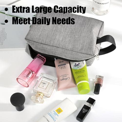 BDSHUNBF 2 Pcs Men's Wash Bags - Travel Friendly Washbags for Men - Black Small Men's Toiletry Bag for Traveling and Everyday Use — view 4