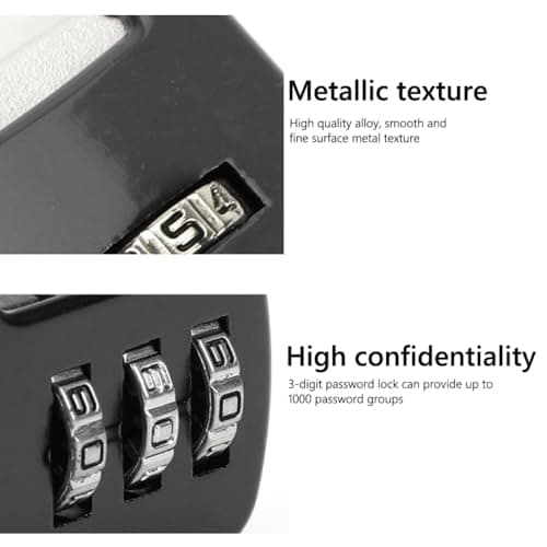 Suitcase Locks,Gym Locker Padlocks,4PCS Combination Lock for Gym Lockers Travel Bag Suit Case Fence gate Shed Garage Bike Locks (Style 2) — view 3