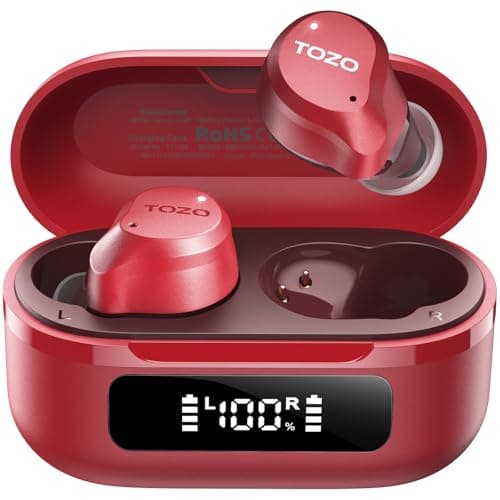 TOZO NC9 Hybrid Active Noise Cancelling Wireless Earbuds, 60H, LED Display