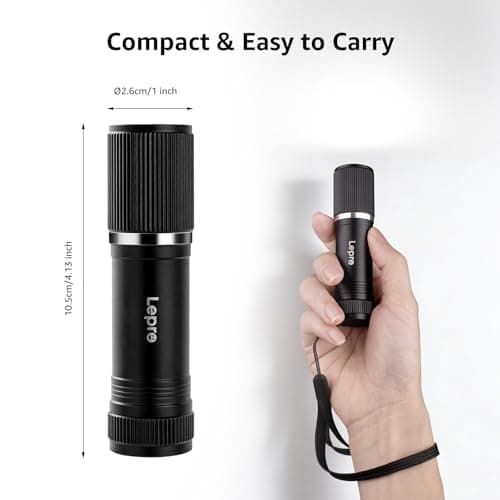 Lepro Small Torches Battery Powered, 2 Pack EDC Torch with Aluminum Body — view 3
