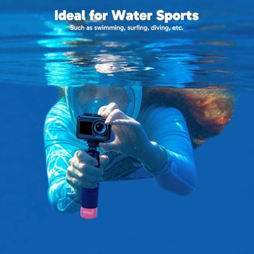 AKASO Waterproof Floating Hand Grip Compatible with AKASO Action Cameras EK7000/Brave 4/Brave 7 LE/Brave 7/Gogro Hero12/11/10/ 9/Max/DJI Osmo Action, Handle Mount Accessories for Water Sports — view 5