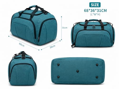 75 Liter, 68X36X31cm Lightweight Duffle Bags for Men & Women for Traveling and Gym Sports Equipment Bag (TB-202) (Turquoise) — view 5
