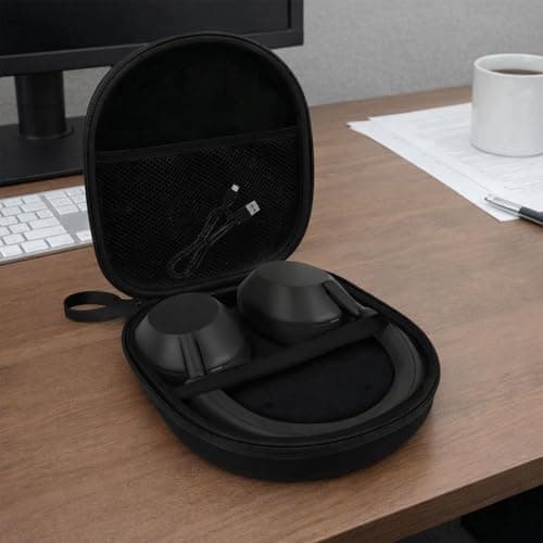 Muorruo Headphone Case Compatible with JBL Tune 510BT/520BT/670NC Live 460NC, with Sony WH-CH520/510, Portable Travel Case for Wireless On-Ear Headphones, Over-Ear Headphone Case (Black) — view 5
