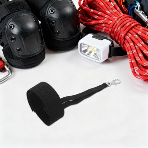 2 Pairs Anti-lost Ski Glove Wrist Straps with Buckle, Elastic Black — view 5